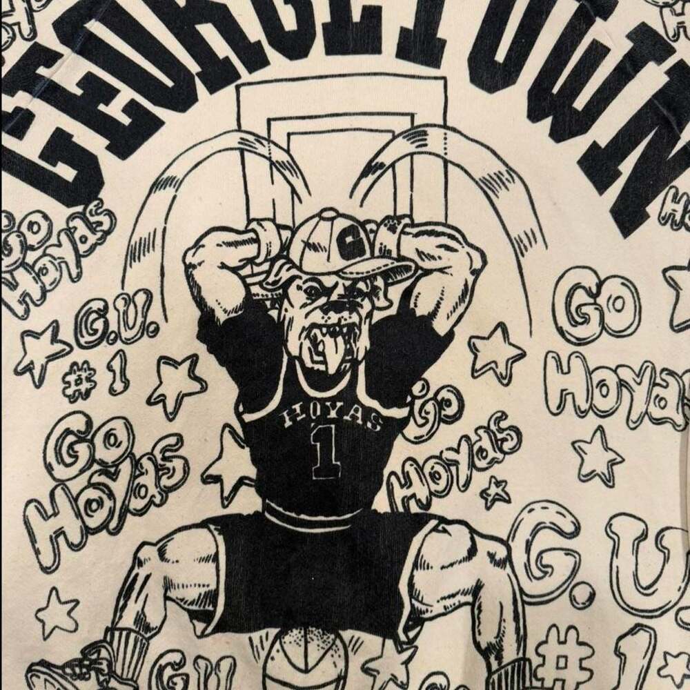 Vintage Georgetown Hoyas All-Over Print Crewneck Sweatshirt - Picture 2 of 7